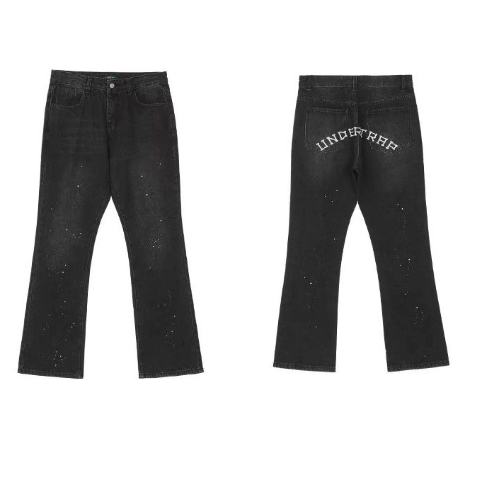 Quần jean dài thiết kế họa tiết phong cách hip hop thời trang dành cho nam