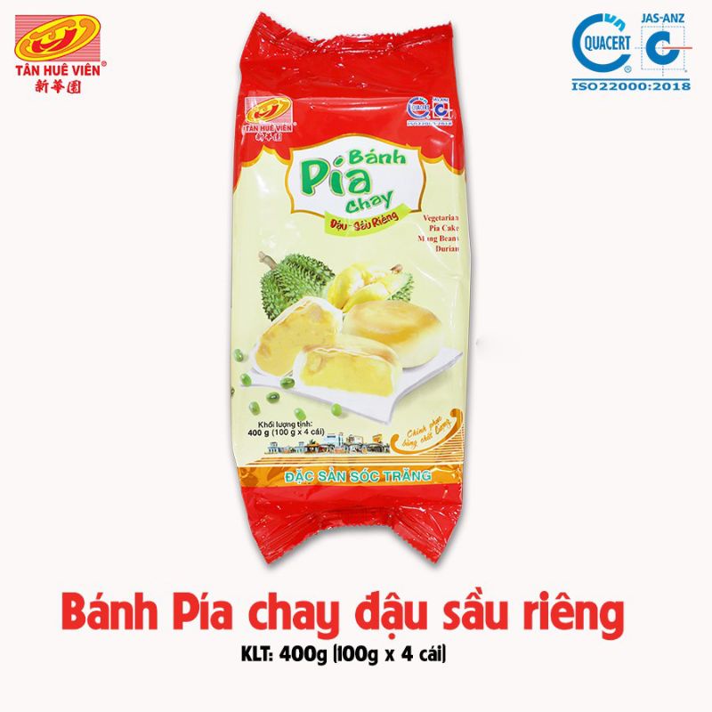Bánh pía chay Tân Huê Viên đậu sầu riêng