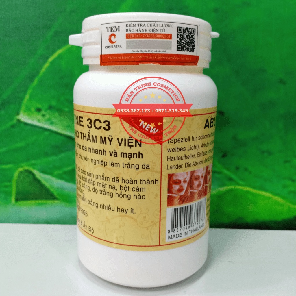 Kem Kích Trắng Abutine 3C3 Thái Lan Màu Vàng Hủ 250g - Mỹ Phẩm Hân Trinh