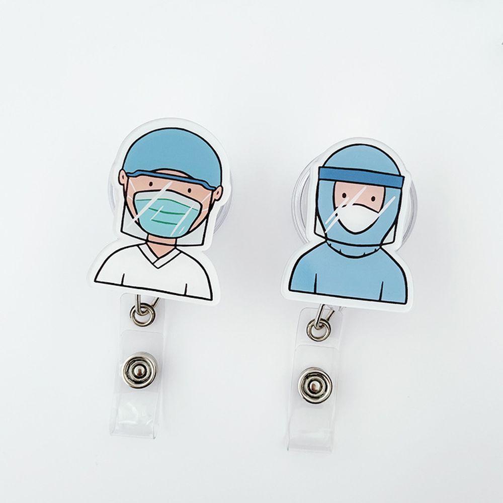 Kẹp Giữ Thẻ ID / Thẻ ID Họa Tiết Hoạt Hình Sáng Tạo Có Thể Thu Gọn
