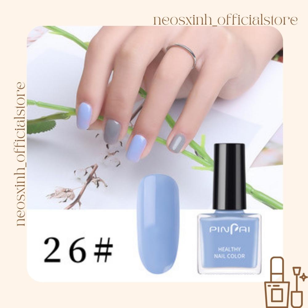 Sơn Móng Tay Pinpai Vuông Màu Nude Đen Trắng Trong Suốt Kim Tuyến Pastel Tím - Neosxinh Nails