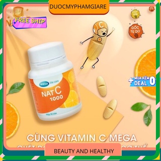NAT C 1000 THỰC PHẨM GIÚP BẢO VỆ SỨC KHOẺ,TĂNG ĐỀ KHÁNG, GIÚP TRẮNG SÁNG DA  VỚI VITAMIN C TỰ NHIÊN HẤP THU TỐT HƠN