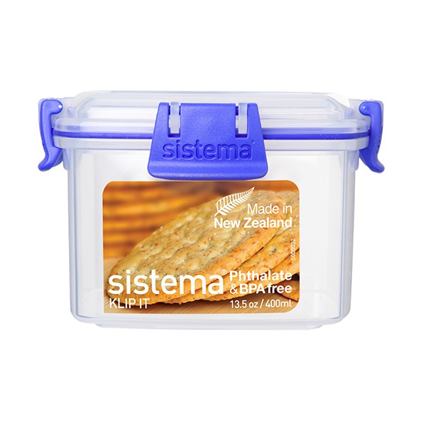 Hộp đựng thực phẩm cao cấp Sistema 400ml, an toàn sức khỏe,không chứa BPA, lò vi sóng, sản xuất tại New Zealand -1331