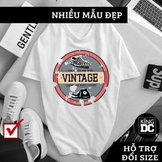 Áo Phông Trắng Cổ Tròn Tay Ngắn In Hình Vintage Trẻ Trung Chất Vải Thoáng Mát Thấm Hút Mồ Hôi Tốt Thời Trang Nam KING DC