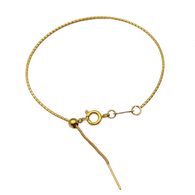 Vòng Tay Thép Titan Mạ Vàng 18K Thiết Kế Tối Giản Thanh Lịch Có Thể Điều Chỉnh Cho Nữ