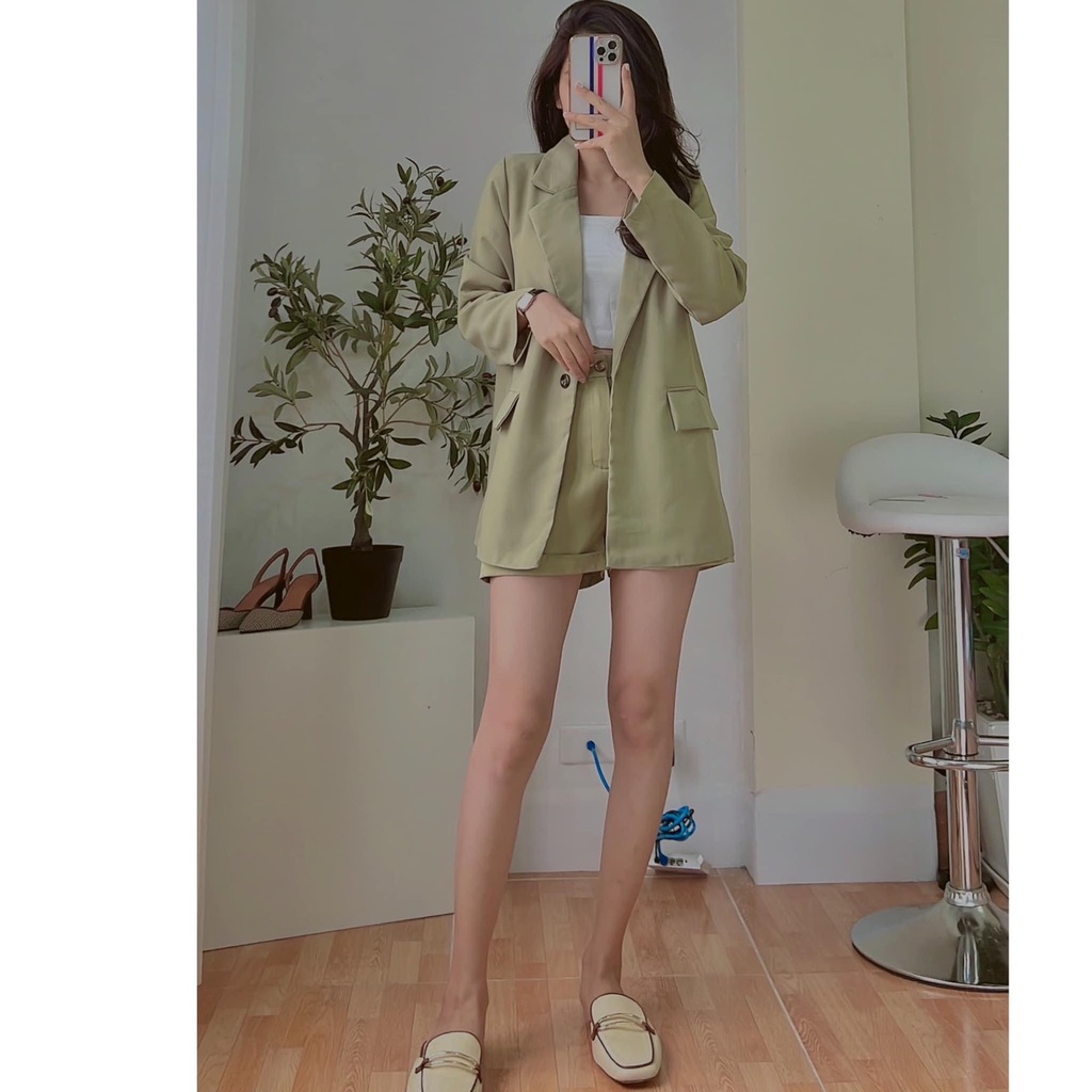 Áo Blazer nữ 2 lớp, áo vest trơn nhiều màu phong cách Hàn Quốc hàng chất lượng ( Ản