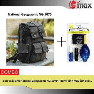 Combo :Ba Lô máy ảnh National Geographic NG-5070 + Bộ vệ sinh máy ảnh 8 in 1