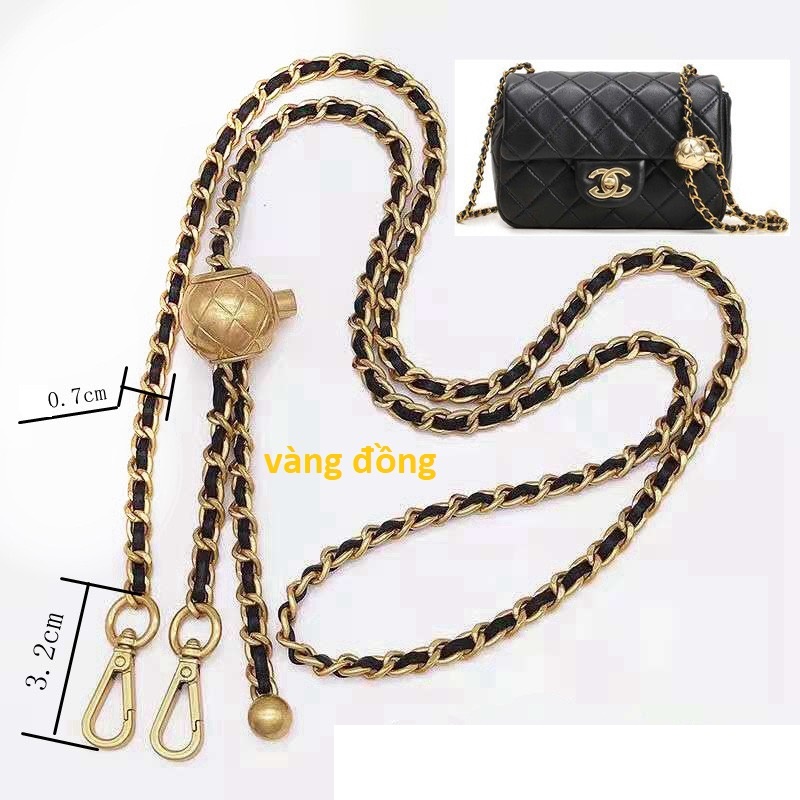 Dây da phối xích co giãn tốt độ dài theo ý, dây túi đeo vai túi xách quai túi,bag straps, chain, CROSS, hoặc xích ko da