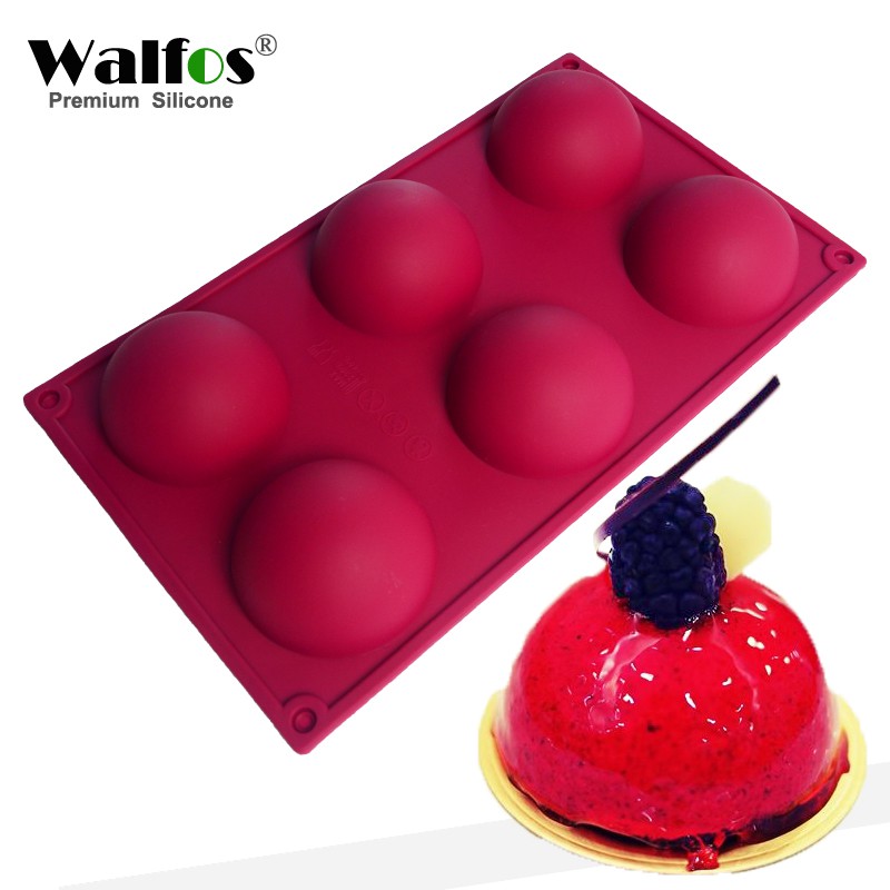 Khay nướng silicon chống dính Walfos 6 ngăn