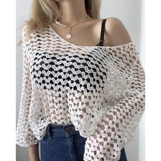 Áo móc trắng Whity Crochet Top A011