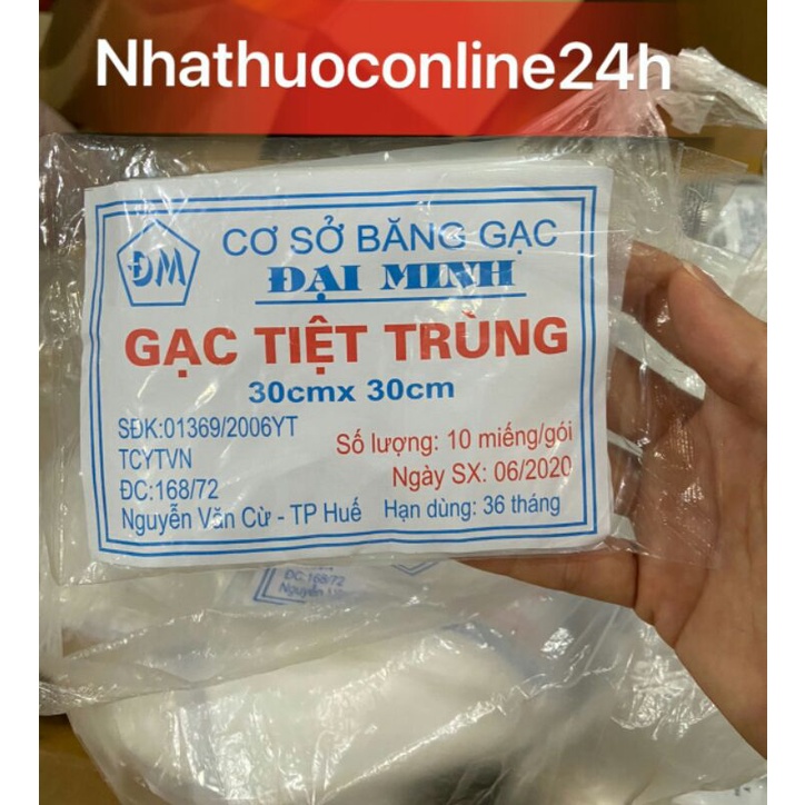 Combo 10 gói Gạc tiệt trùng Đại Minh 30x30