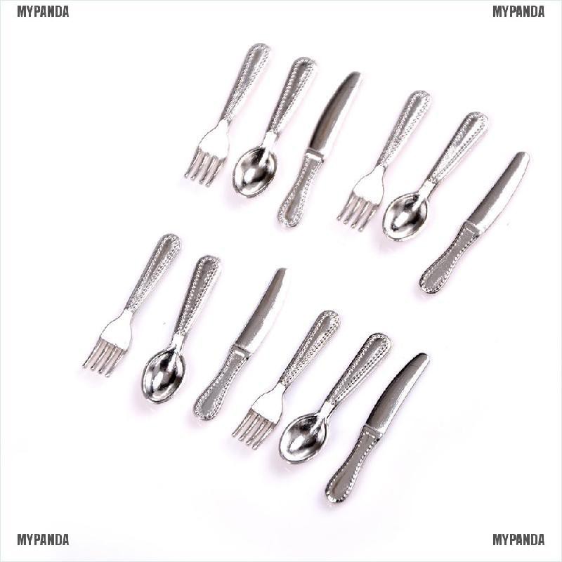 Set 12 dao muỗng nĩa mini dành cho nhà búp bê