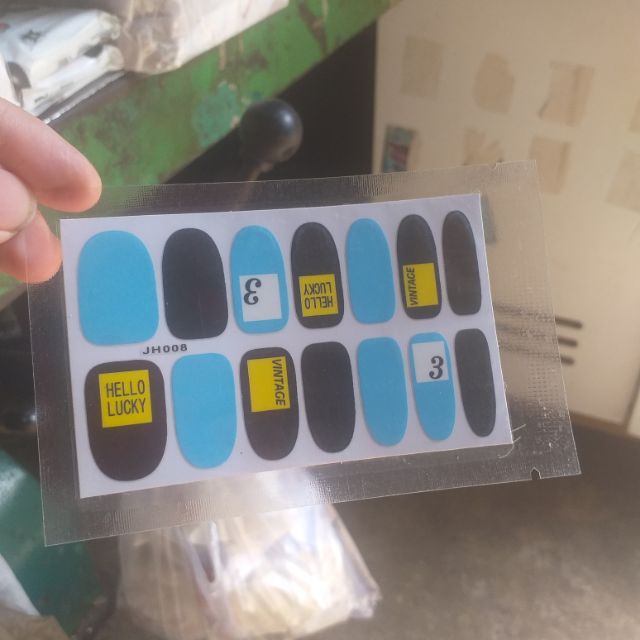 Miênga dân móng tay nail wraps 14 miếng nhỏ