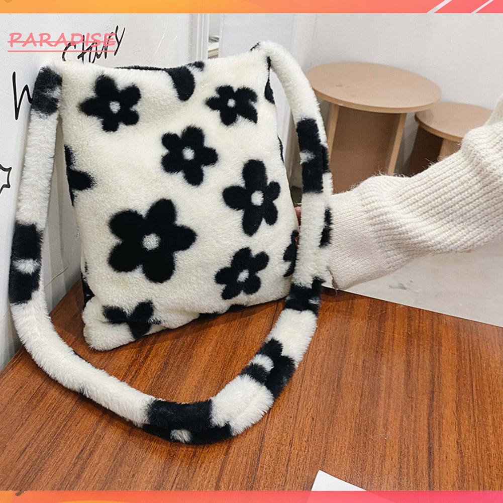 Túi Tote Đeo Vai Vải Bông In Họa Tiết Hoa Thời Trang Đường Phố