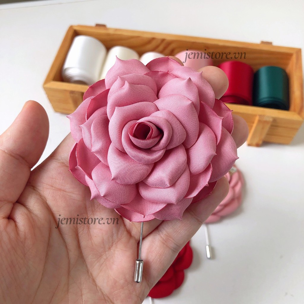 Hoa Vải Cài áo Váy Handmade Cánh Nhọn