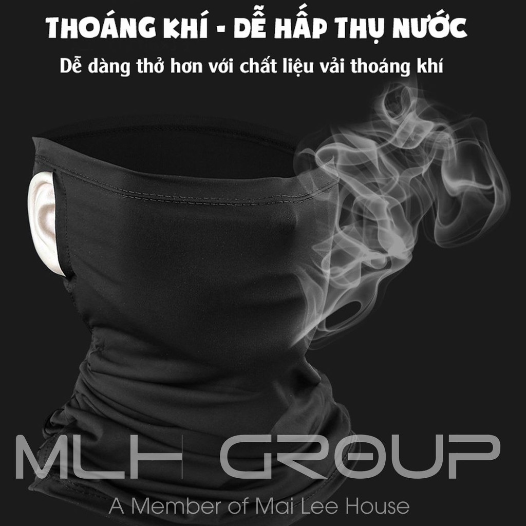 Khăn Trùm Mặt Che Nắng Đi Phượt Đa Năng MLH Vải Thoáng Khí, Mau Khô, Dễ Mặc Cho Nam Và Nữ Dành Cho Phượt Thủ