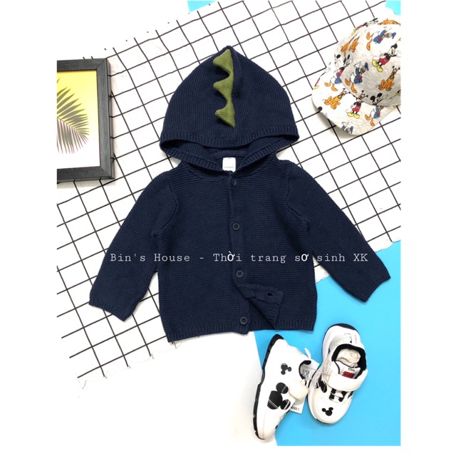 Áo khoác len mũ klong xuất dư, cắt tag sz 3-24M