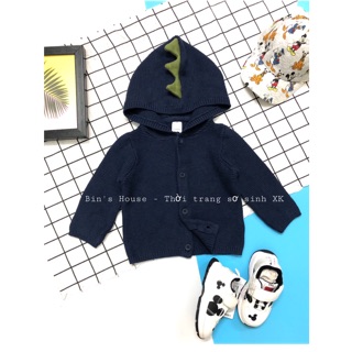 Áo khoác len mũ klong sz 3-24M