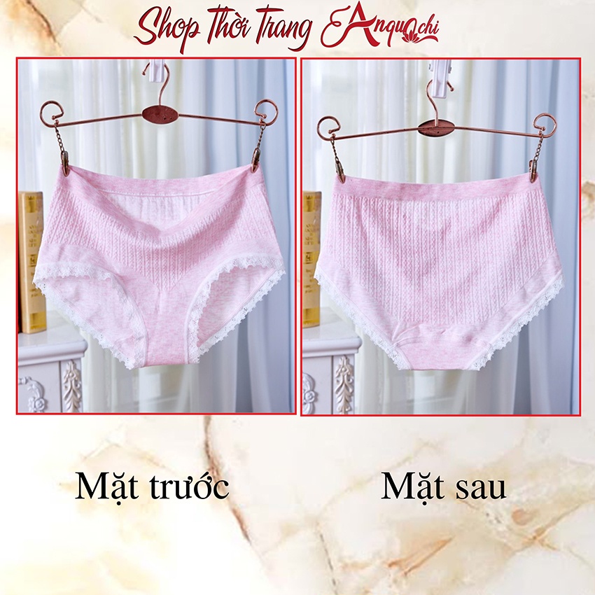 Quần lót nữ cao cấp sexy chất cotton kháng khuẩn viền ren freesize 65Kg đổ lại, Hàng Quảng Châu đẹp L004 - Anquachi | BigBuy360 - bigbuy360.vn