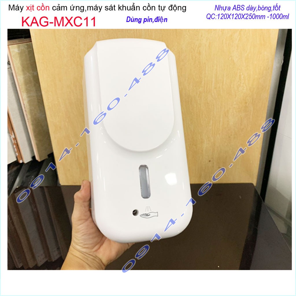 Máy xịt cồn cảm ứng Xinda KAG-MXC11, Máy phun cồn tự động 1 lít dùng pin-điện