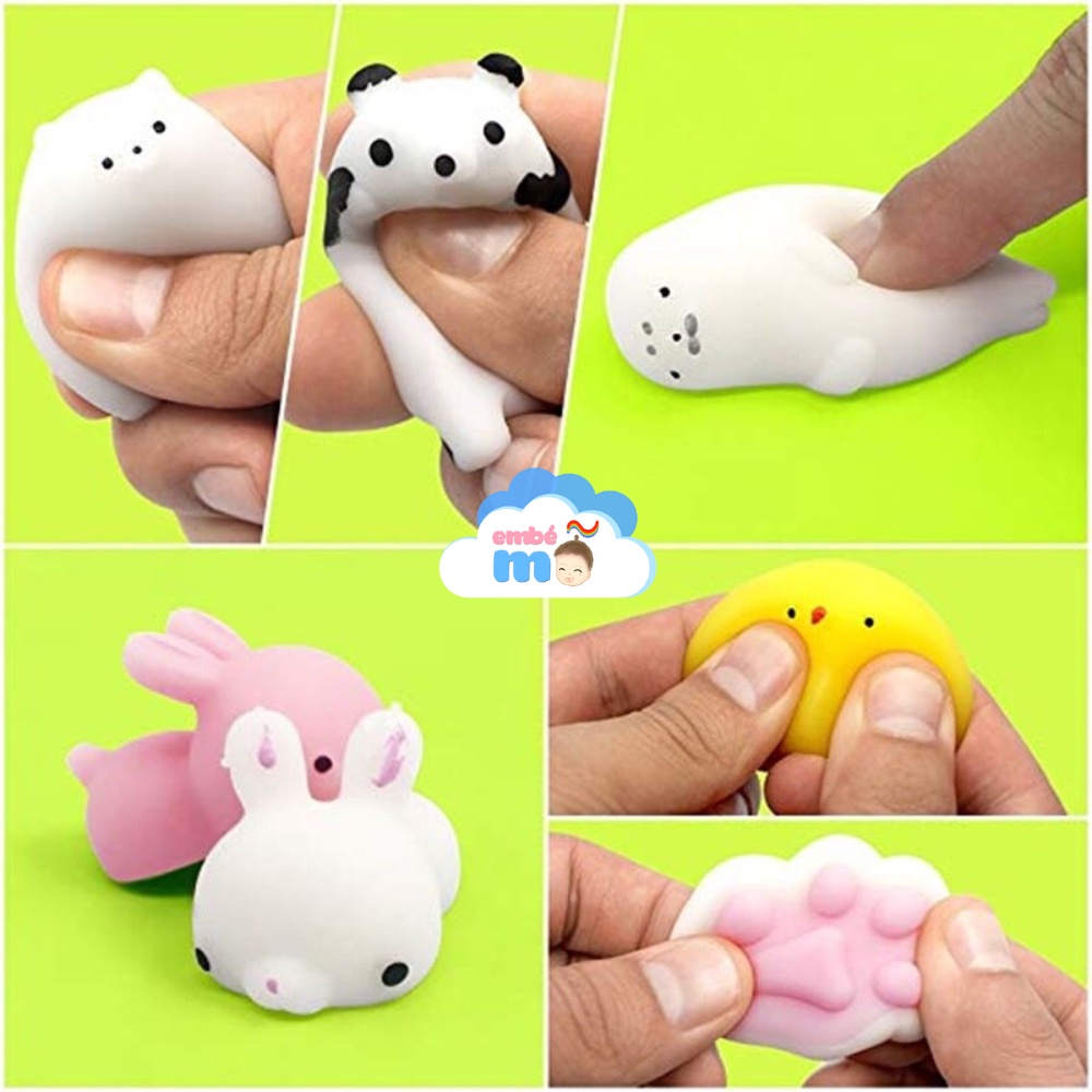 Đồ Chơi Squishy Mochi Thú Dẻo Mini Dễ Thương Ngộ Nghĩnh - Embé Mỡ