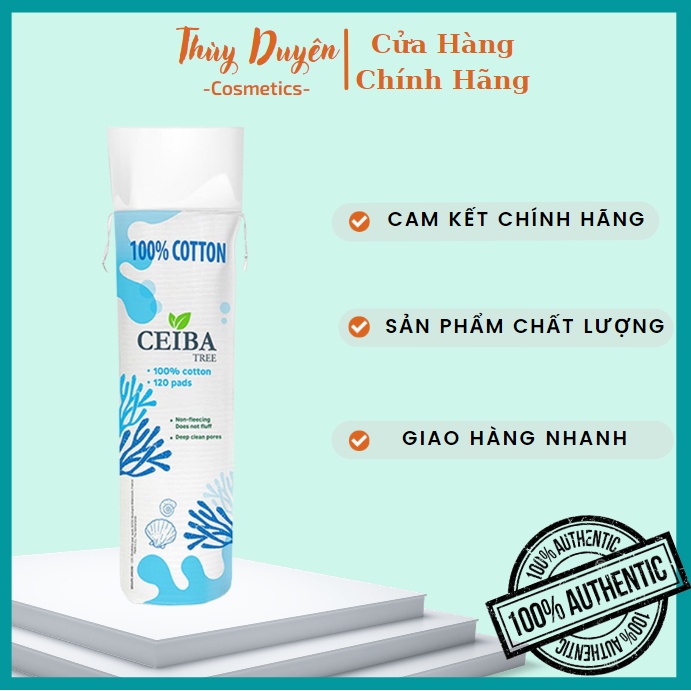 Bông Tẩy Trang Ceiba 100% Chất Liệu Cotton 140 Miếng