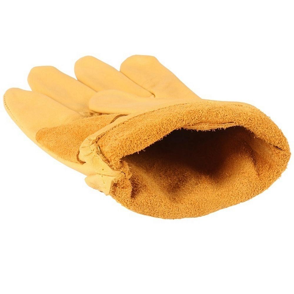 Găng Tay Bằng Da Bò Cao Cấp Có Thể Điều Chỉnh Hỗ Trợ Làm Vườn