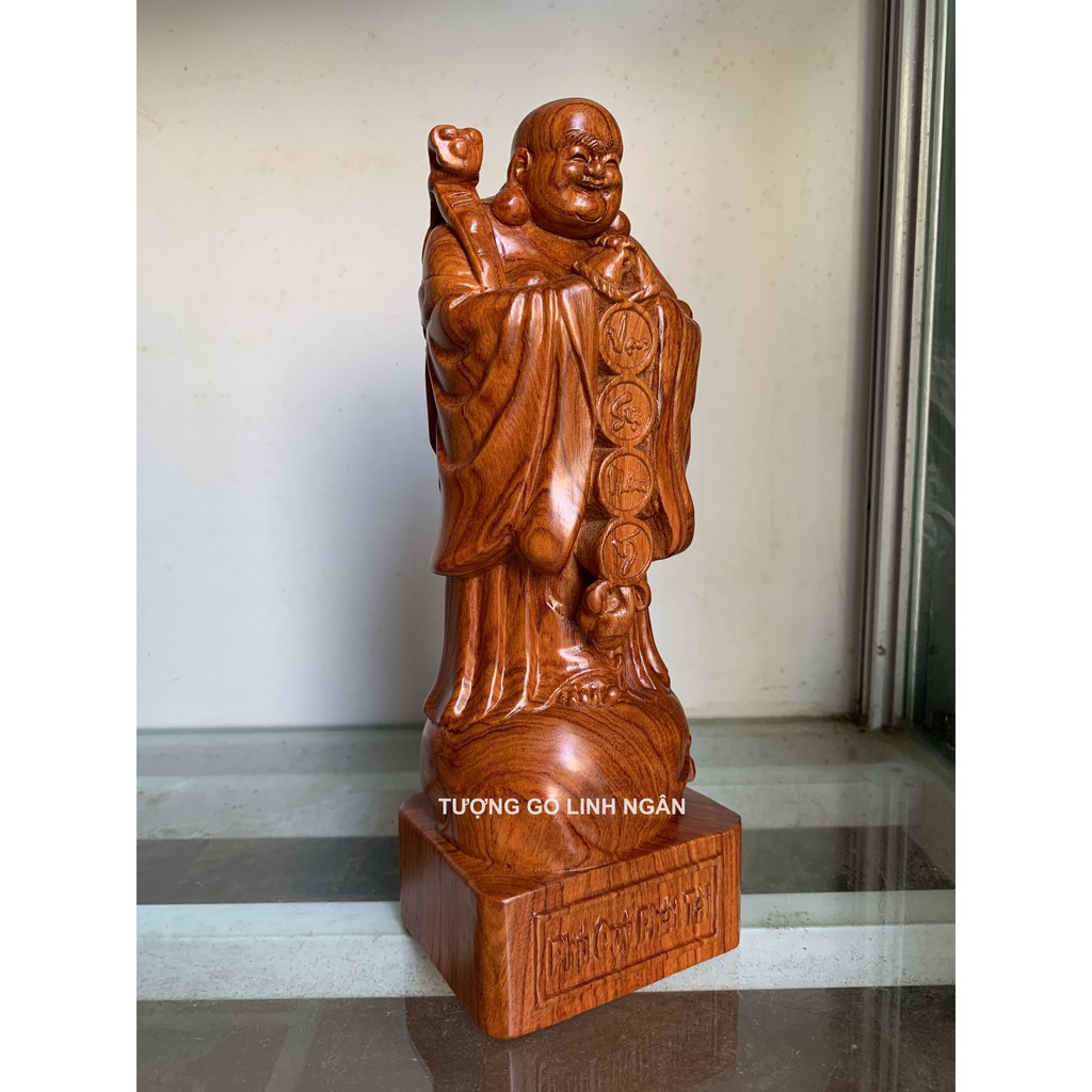 Tượng phật di lặc chúc phúc gỗ hương