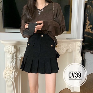 Bigsize Chân váy nhung tăm xếp li CV39