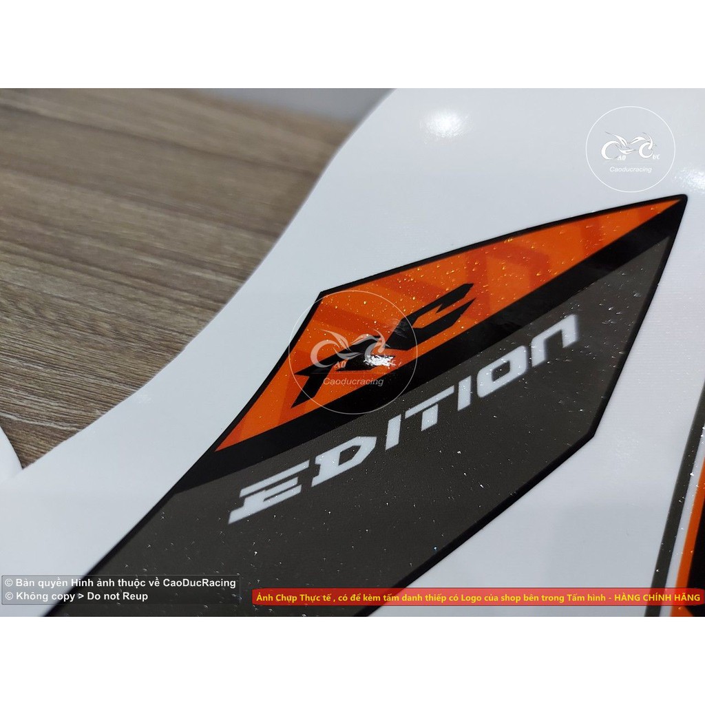 Tem Camay EX150 XÁM CAM (Tem rời chất tem zin có kim tuyến lấp lánh) bao bay màu trong 5 năm dành cho EXCITER 150