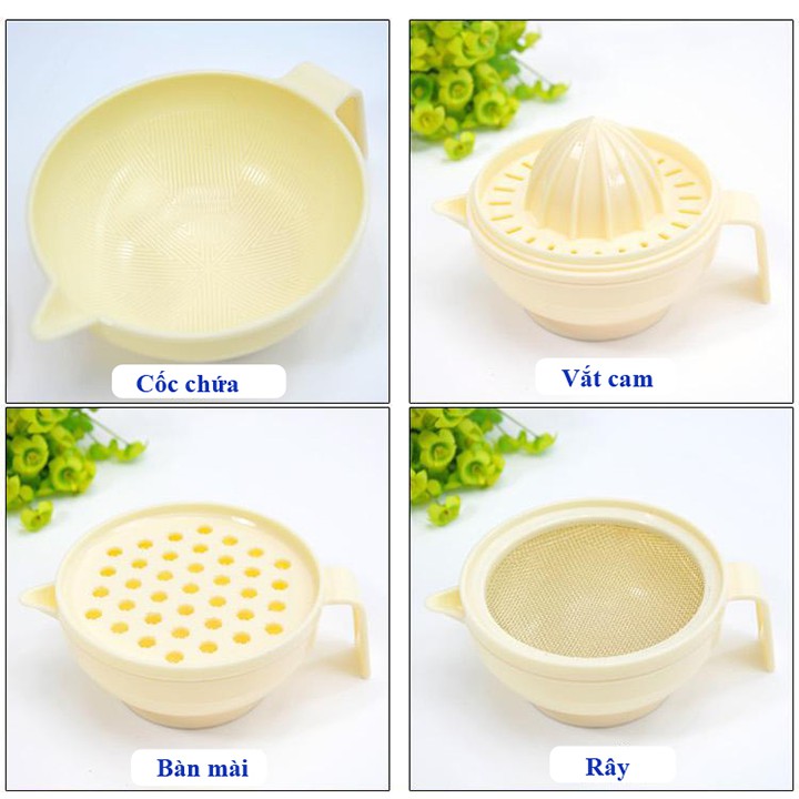 BỘ DỤNG CỤ CHẾ BIẾN MÓN ĂN DẶM KIỂU NHẬT CHO BÉ 7 MÓN - 00172