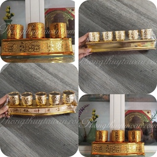 Chum nước Kim sa(bộ) bàn thờ 16cm có đế_mẫu ly thấp