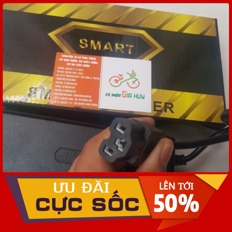 Sạc Xe Máy Điện 48V 20AH-30AH CHÂN ĐẶC XE ĐẠP ĐIỆN HUY
