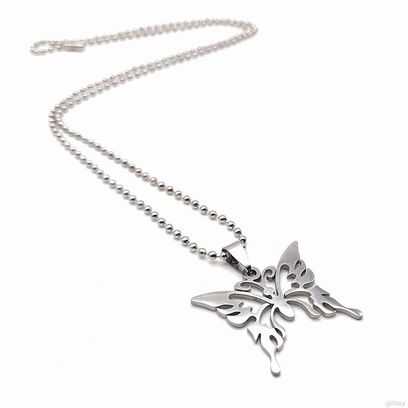 Dây Chuyền Mặt Hình Bướm Phong Cách Retro Hàn Quốc