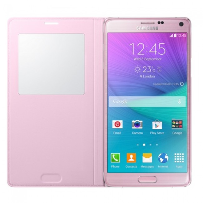 BAO DA SAMSUNG GALAXY NOTE 4 S VIEW FLIP COVER PADDING CHÍNH HÃNG MÀU HỒNG (N910) | BigBuy360 - bigbuy360.vn