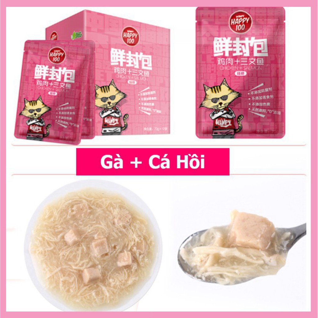 Pate Wanpy Happy 100 cho mèo - gói 70g - Jpetshop