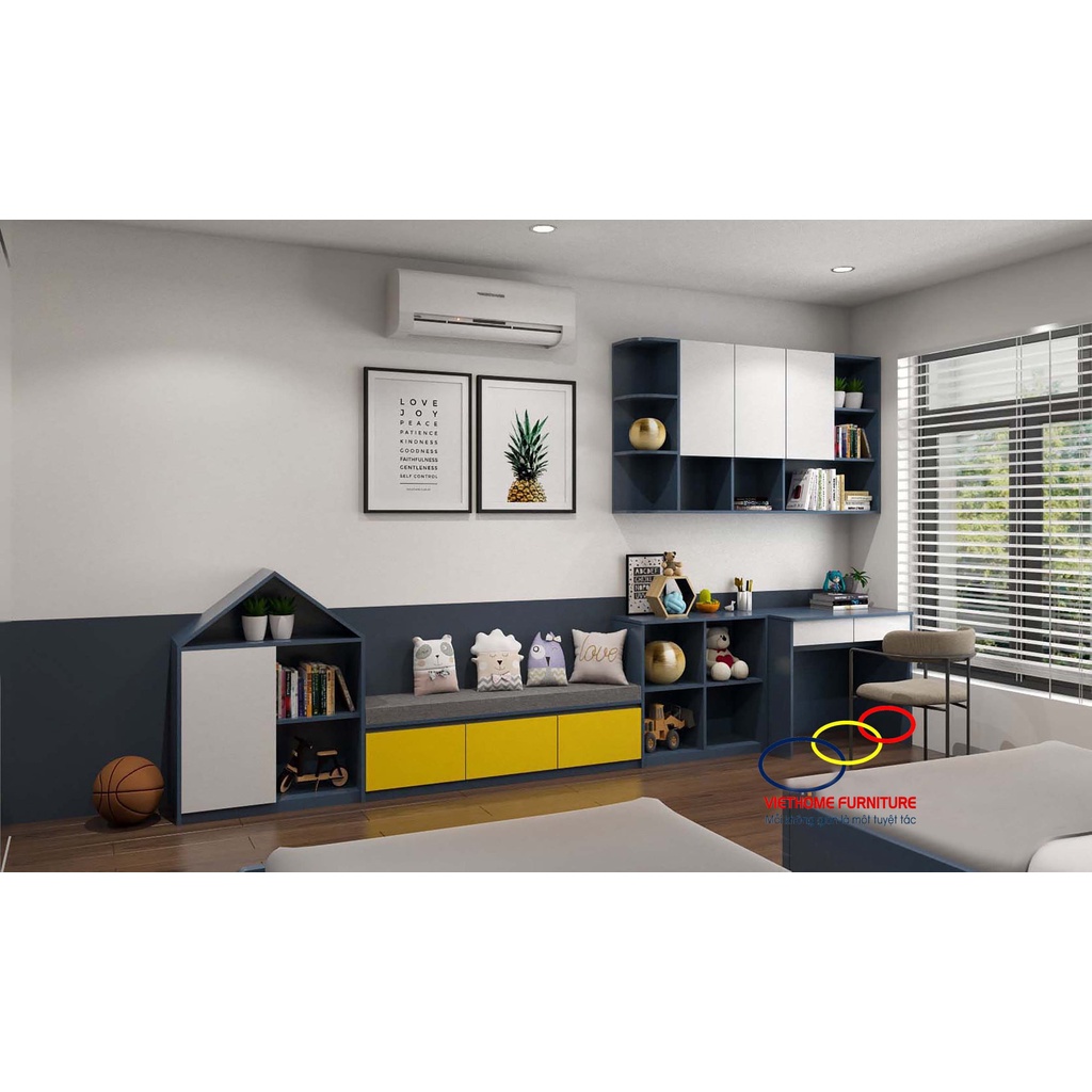 Nội thất phòng ngủ cho 2 bé trai phong cách hiện đại - Nội thất Viethome bảo hành & bảo trì sản phẩm 6 năm