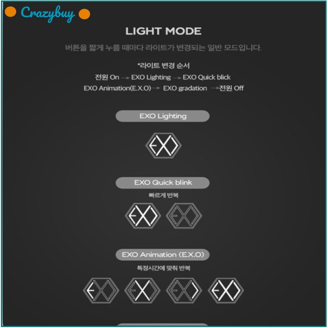 Lightstick Led Cho Fan Nhóm Nhạc Exo 3.0