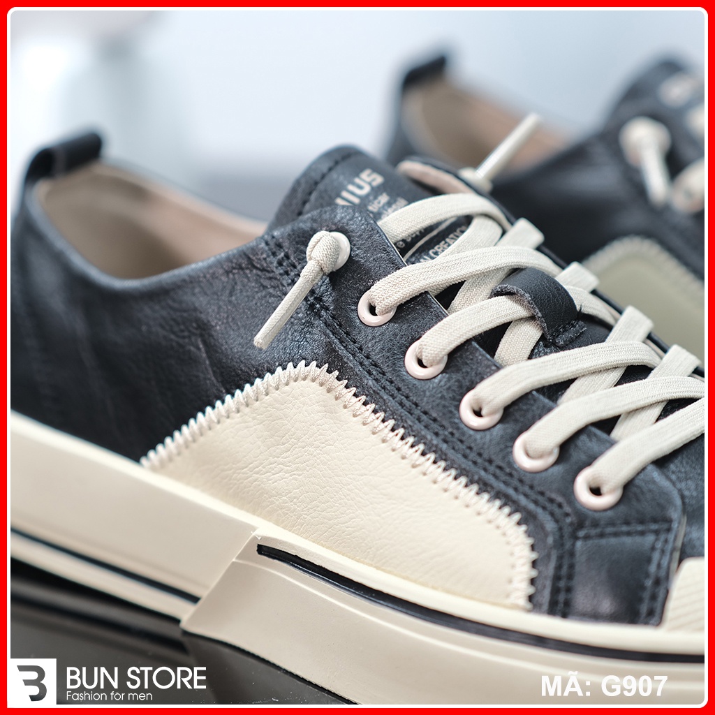 Giày Nam cao cấp Bun Store - Giày da Nam đẹp Sneaker thời trang sang xịn G907D