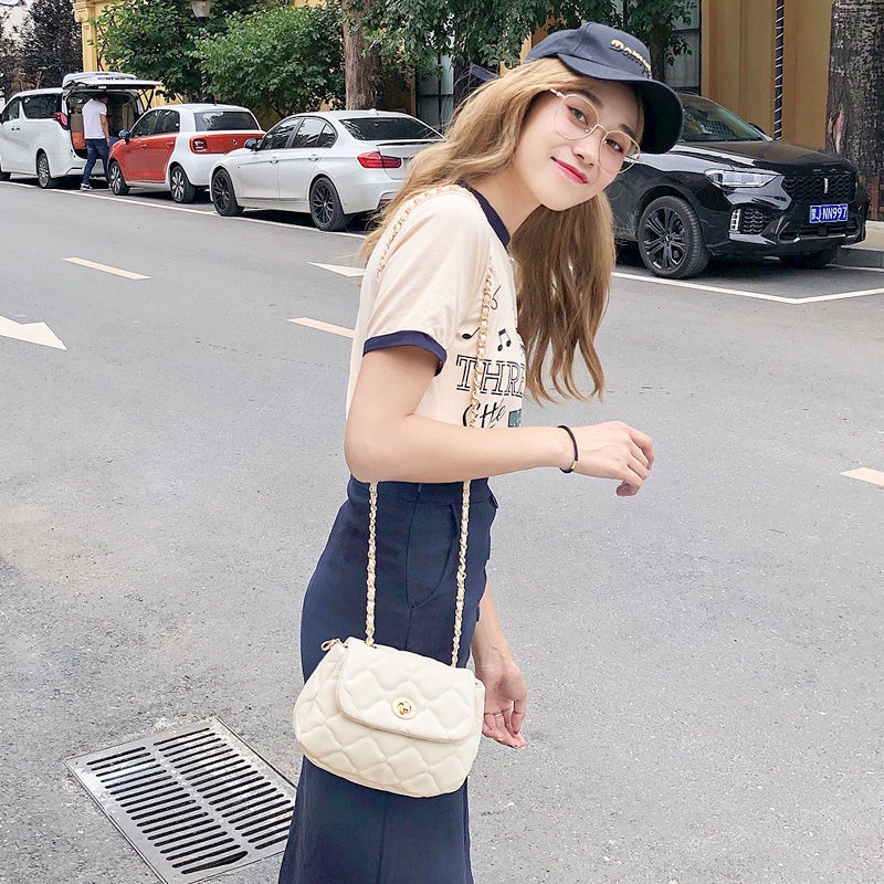 Túi Đeo Chéo Dây Xích Mini Phong Cách Hàn Quốc Dễ Thương Thời Trang Cho Nữ