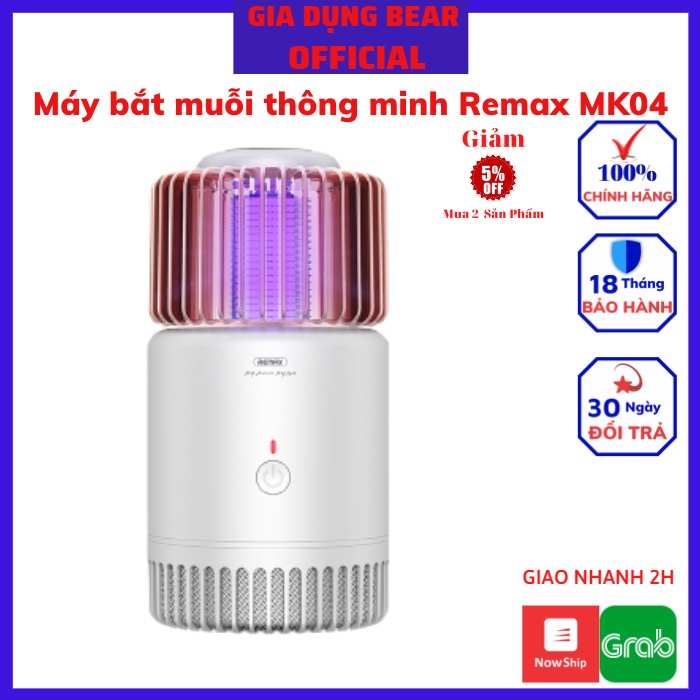 Máy Bắt Muỗi Thông Minh, Vợt Đèn Thu Hút Diệt Con Trùng, Đèn Đuổi Muỗi, An Toàn Cho Mẹ Và Bé, Remax RL-LF07