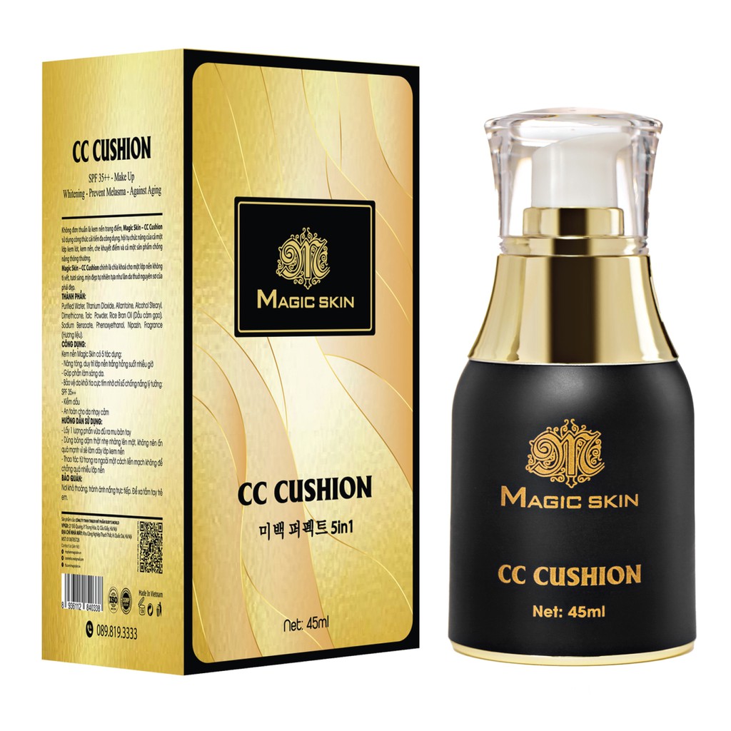 CC Cushion 5in1 MAGIC SKIN  👍 Kem nền chống nắng dưỡng trắng che khuyết điểm ✔ CHÍNH HÃNG