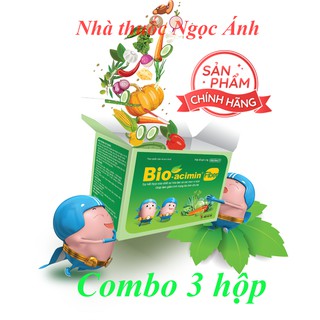 Men vi sinh bổ sung chất sơ chống táo bón BIO ACIMIN FIBER, hết táo bón bé ăn ngon, combo 3 hộp