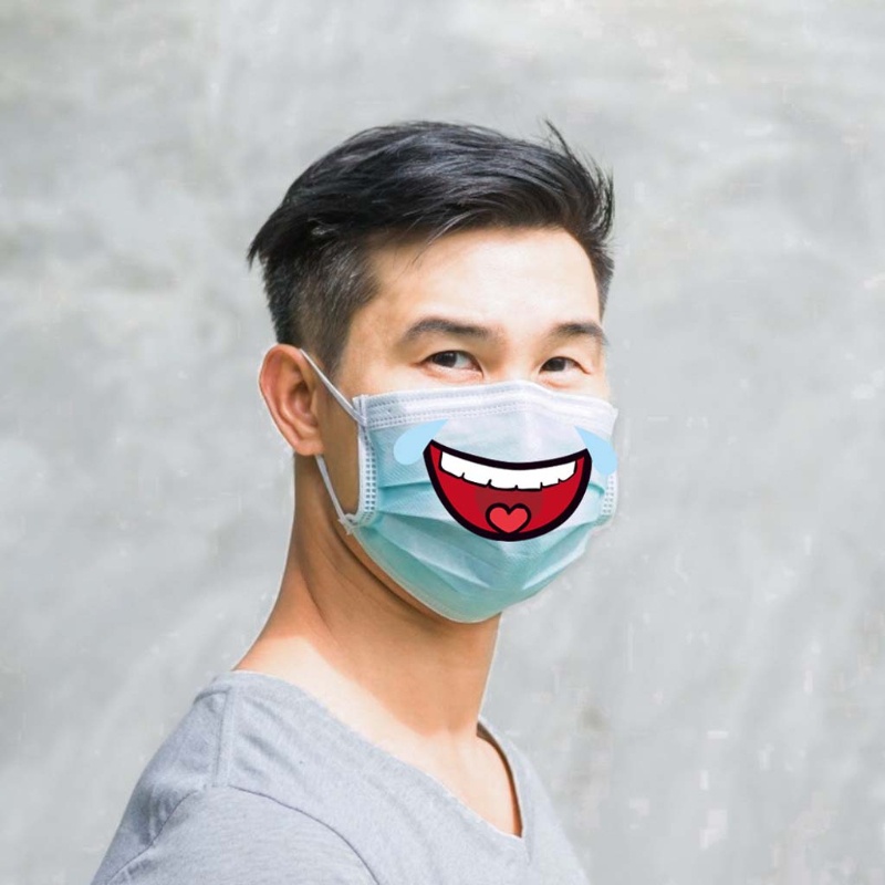 Set 50 Nhãn Dán Hình Mặt Cười / Môi / Mặt Cười Trang Trí Sổ Tay