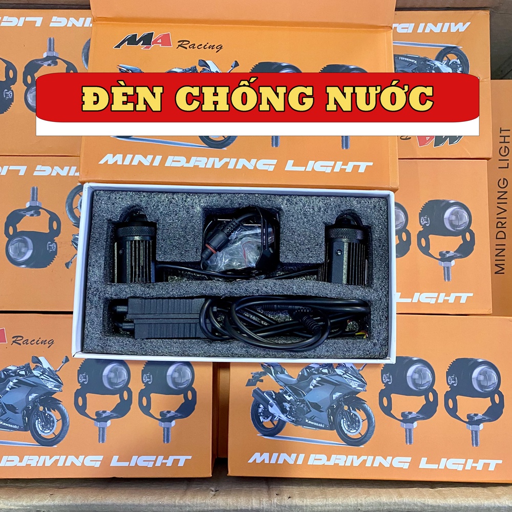 Đèn Trợ Sáng Mini Bi Cầu Mini Xe Máy Chính Hãng + Tặng công tắc đèn