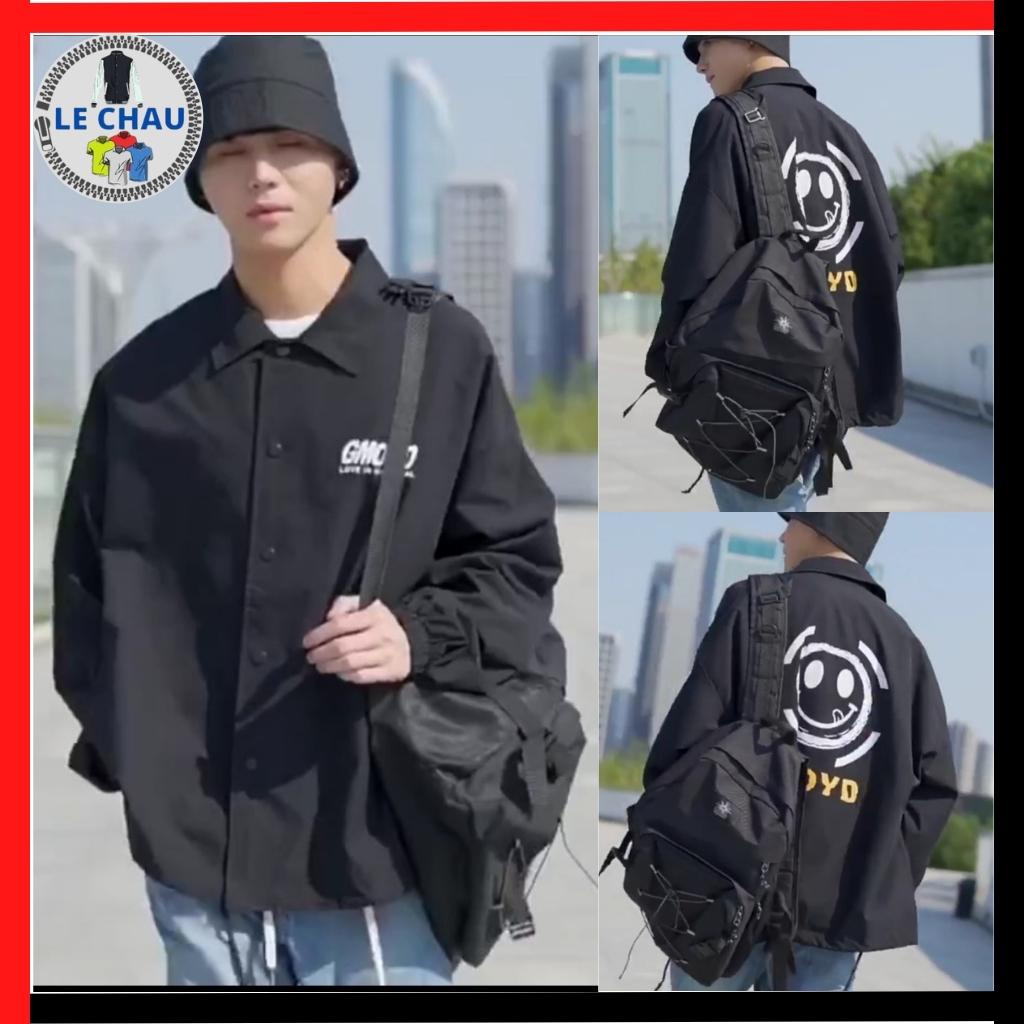 Áo khoác sơ mi dù ulzzang unisex nam nữ form rộng 2 lớp chống nắng AKD30 phong cách street style Hàn Quốc cao cấp rẻ đẹp