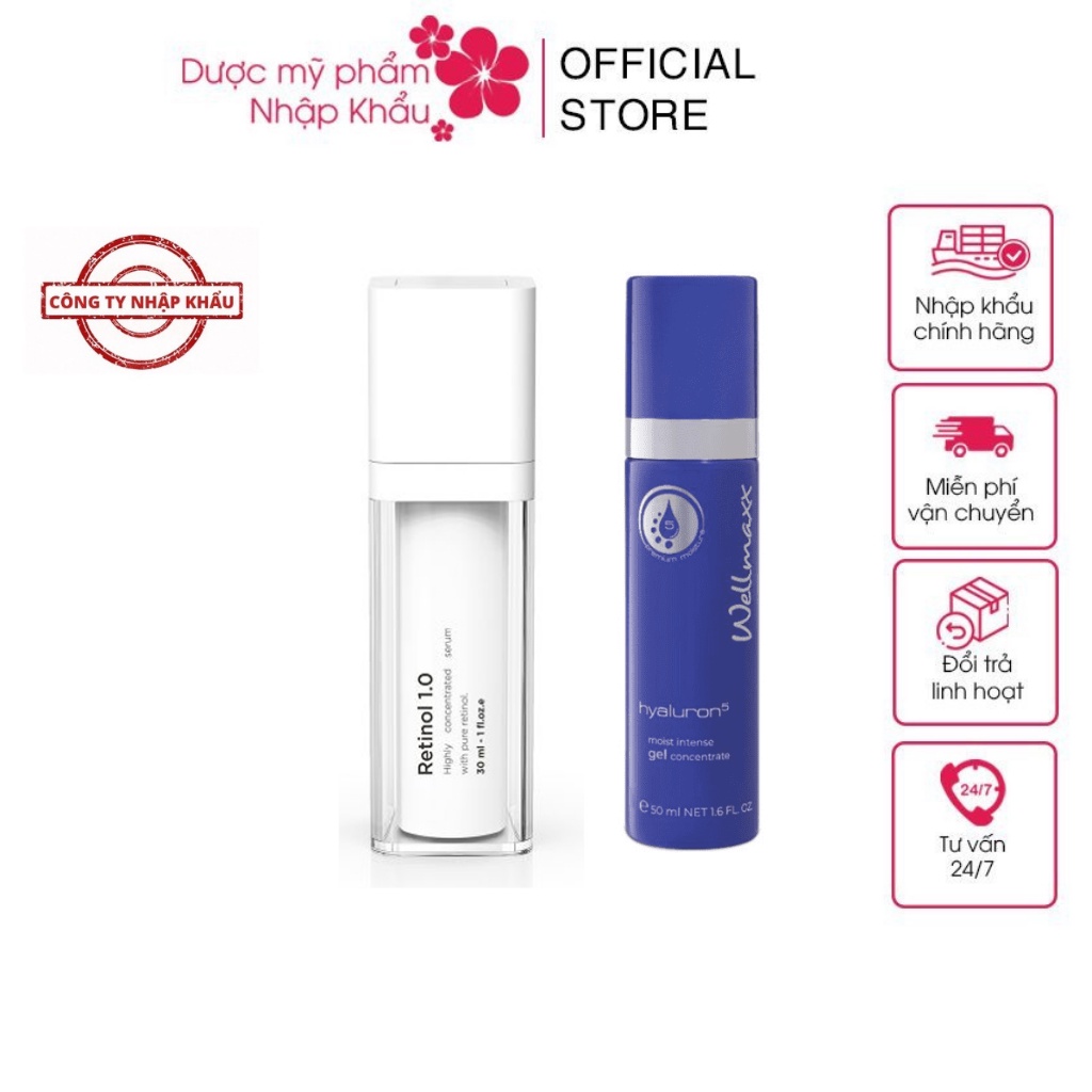 Kem Chống Lão Hóa Nám Tàn Nhang Fusion Retinol 1.0 Meso Therapy/Serum Trắng Sáng Da Vitamin C 5.0 -30ml