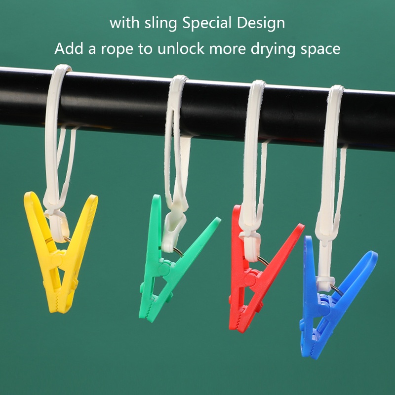 1 Bộ Kẹp Nhựa Phơi Quần Áo Chống Gió Nhiều Màu