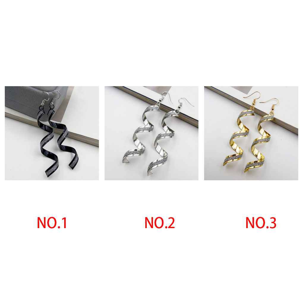 Hoa Tai Hợp Kim Thiết Kế Xoắn Ốc Phong Cách Retro