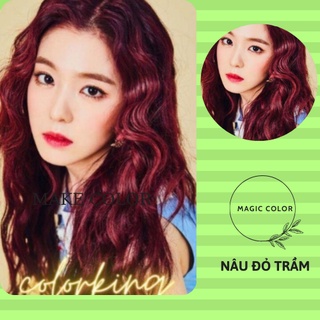 Thuốc nhuộm tóc nâu đỏ trầm không cần dùng thuốc tẩy tóc magic color caitu - colorking
